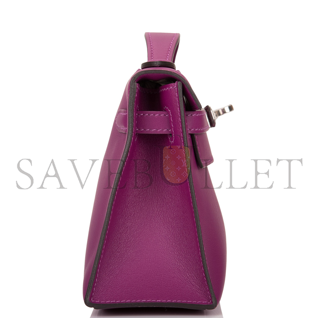 H**mes master anemone swift mini kelly pochette palladium hardware (22*14*7cm)